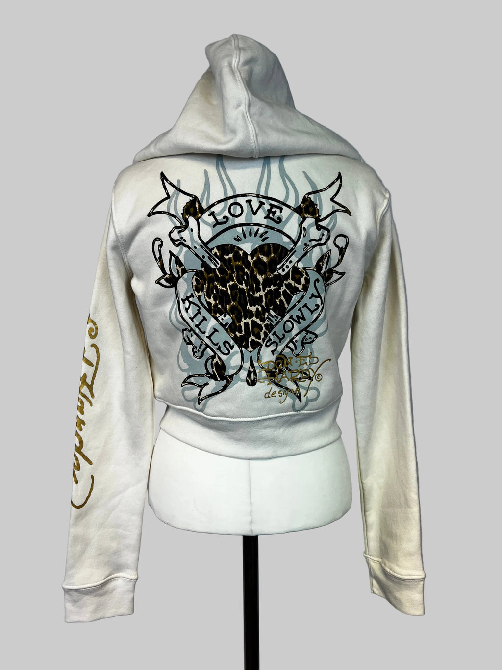 ED HARDY CROPPED HOODIE