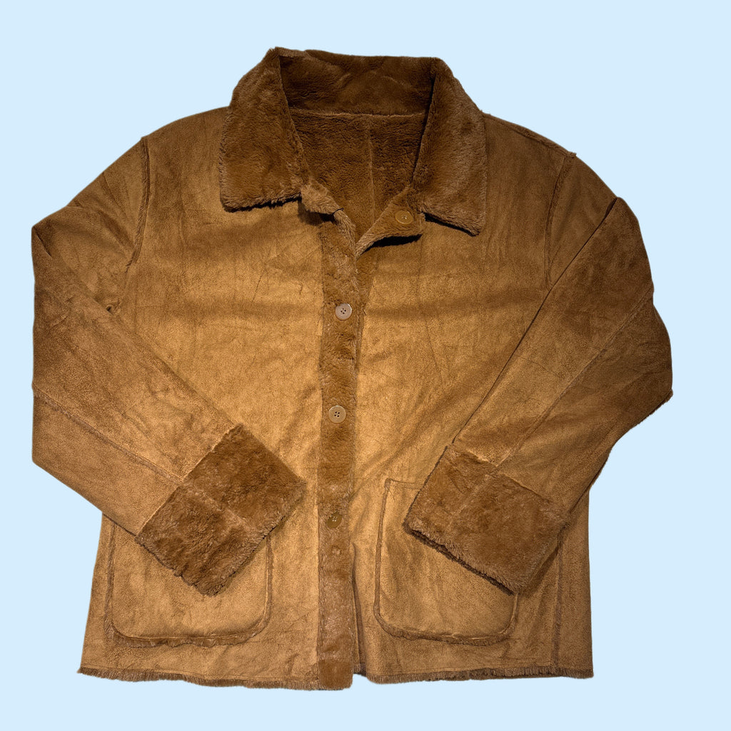 Jacket with faux fur lining