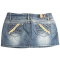 Black Bat Denim Skirt