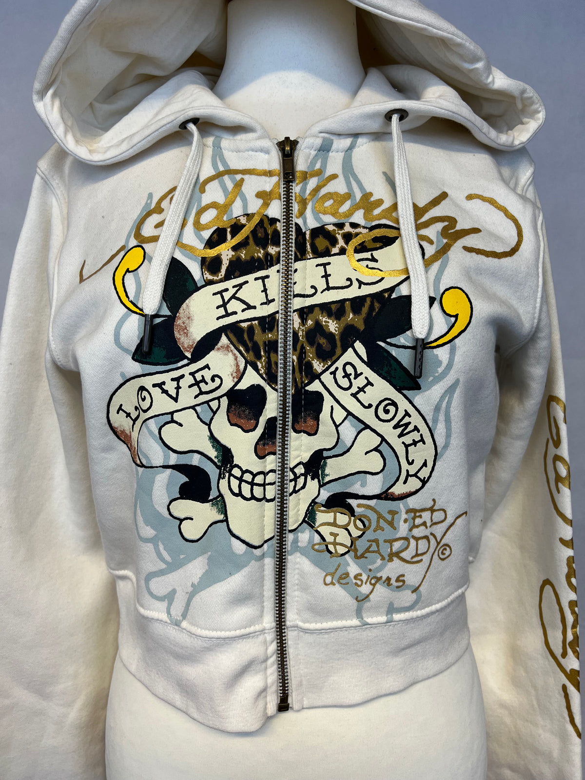 ED HARDY CROPPED HOODIE