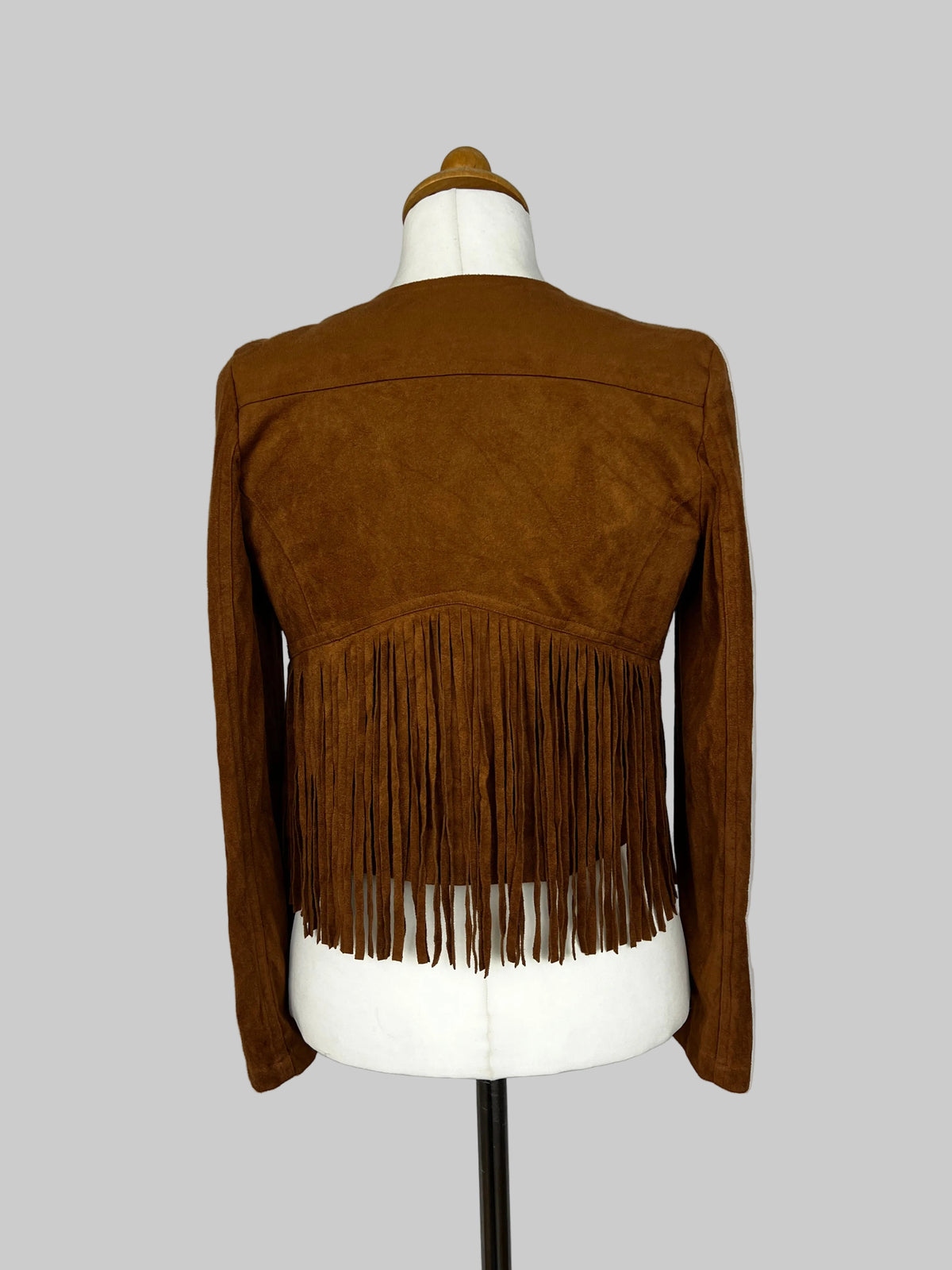FAUX SUEDE CROPPED JACKET