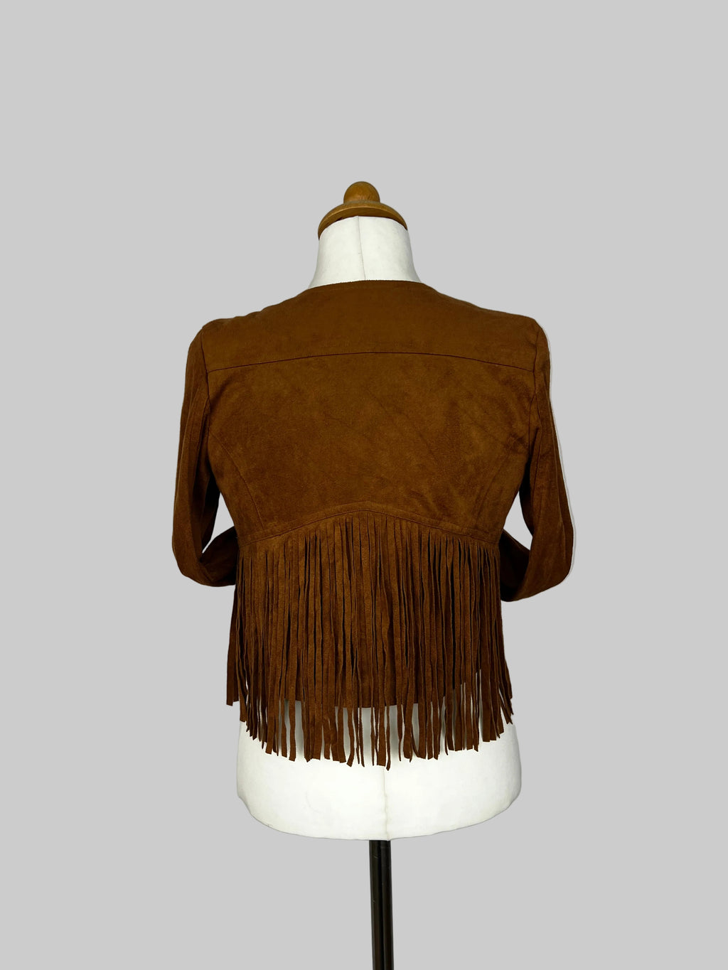FAUX SUEDE CROPPED JACKET