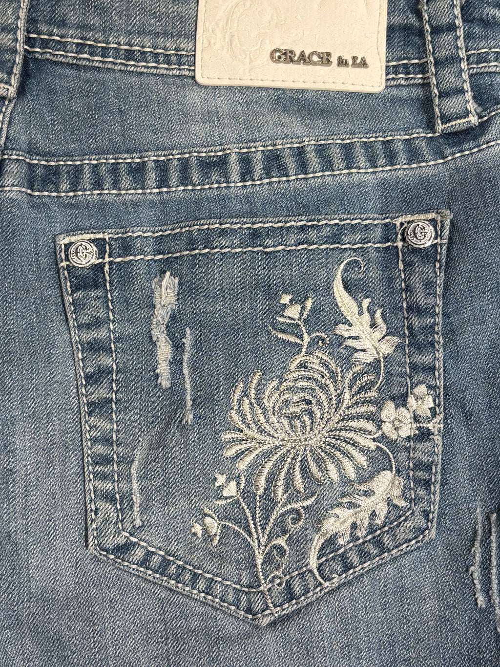 Grace In LA Denim Shorts