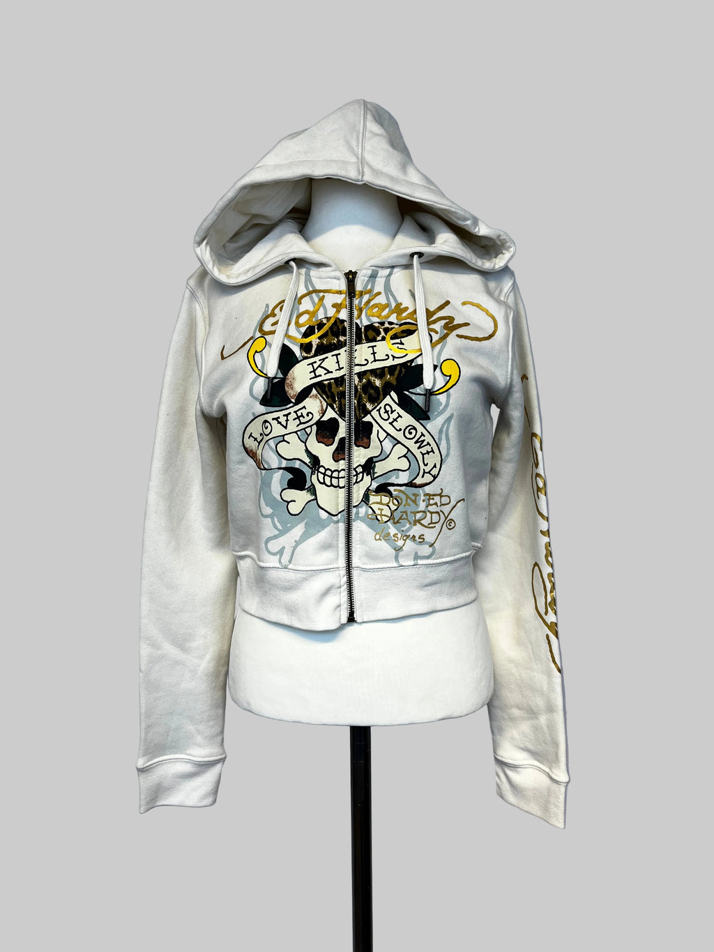 ED HARDY CROPPED HOODIE